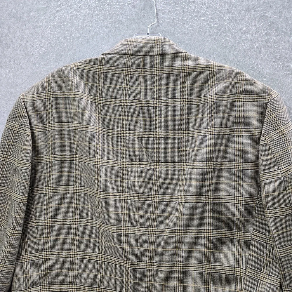 Nautica Men Blazer‎ 39R Brown Wool Alpaca Jacket Glen Check Plaid NWT